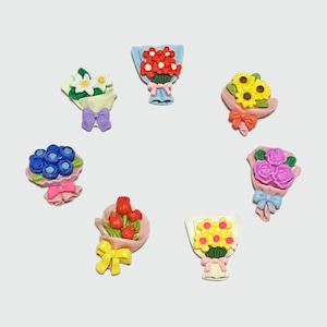 【2個 90円】全7種　お花　花束　 デコパーツ