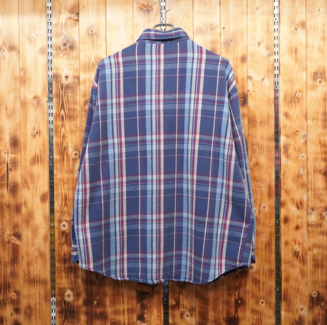 80s st john's bay ヘビーフランネルシャツ L/セントジョンズベイ