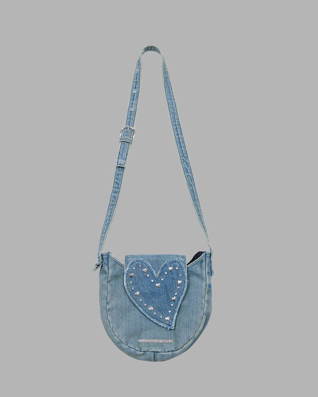 [THE MUSEUM VISITOR] HEART GEM DENIM CROSS BAG 正規品 韓国ブランド 韓国通販 韓国代行 韓国ファッション