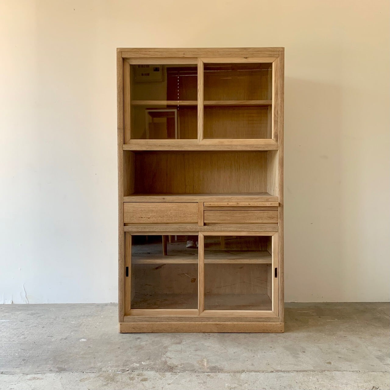 キャビネット　食器棚　古家具　0718