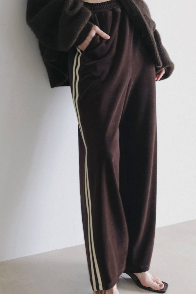 ànuke　Velour Track Pants　ベロアタックパンツ  Brown