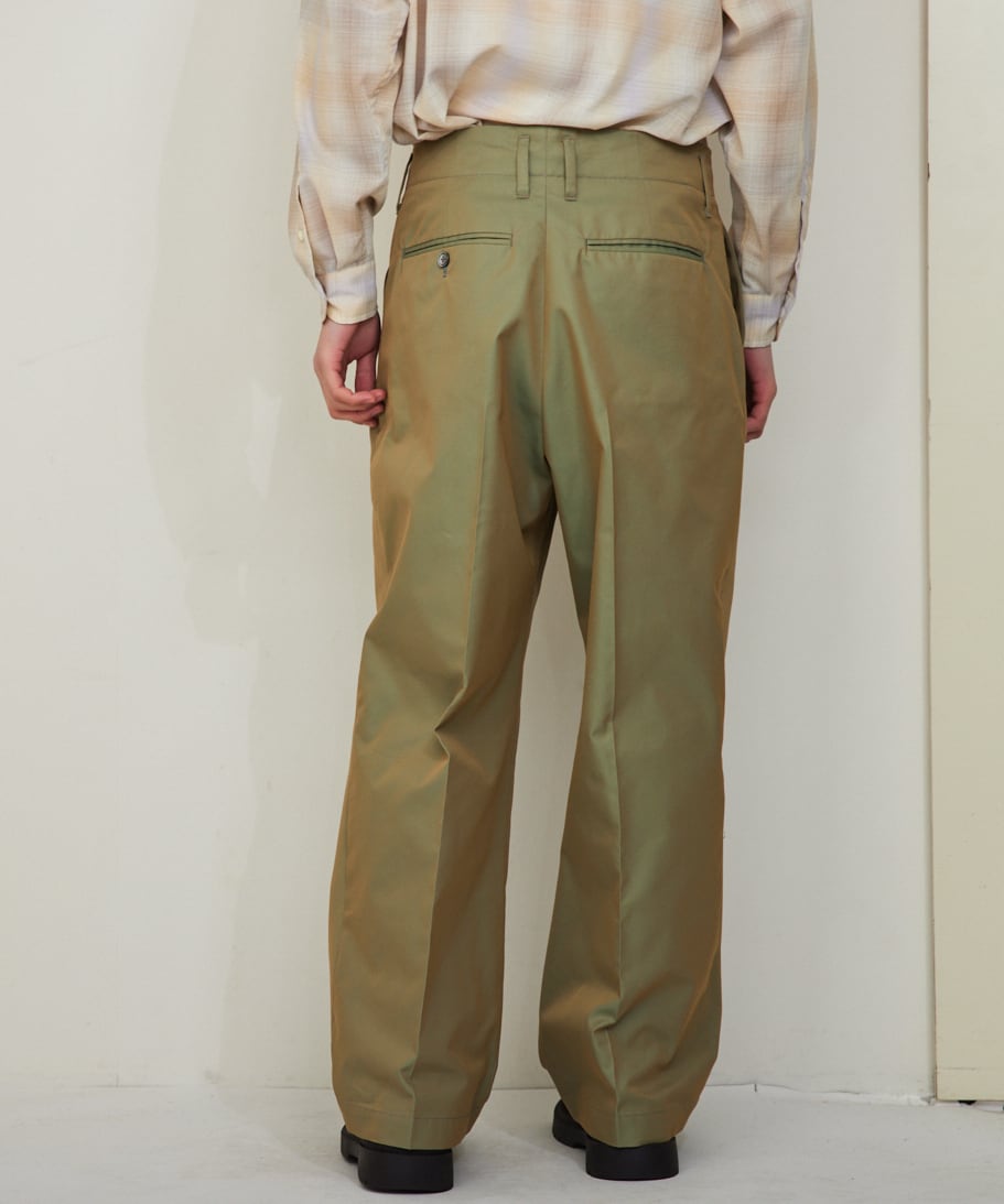 KHONOROGICA　KICS DOCUMENT　バイカラーダブルタックパンツ WOMEN'S】GABARDINE DOUBLE TUCK PANTS / ギャバジンダブルタック