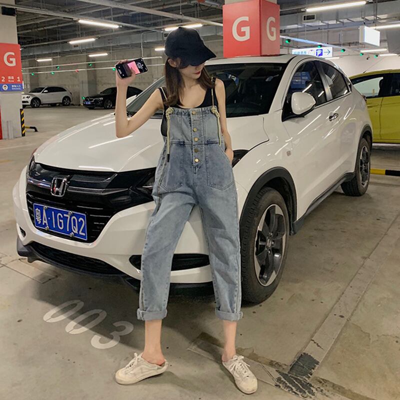 2020年夏の新バージョンのルーズネットレッドオーバーオール、スモールワイドレッグパンツ、ハイウエストシンジーンズ、レディーストレンド YY-ファッション79129602138