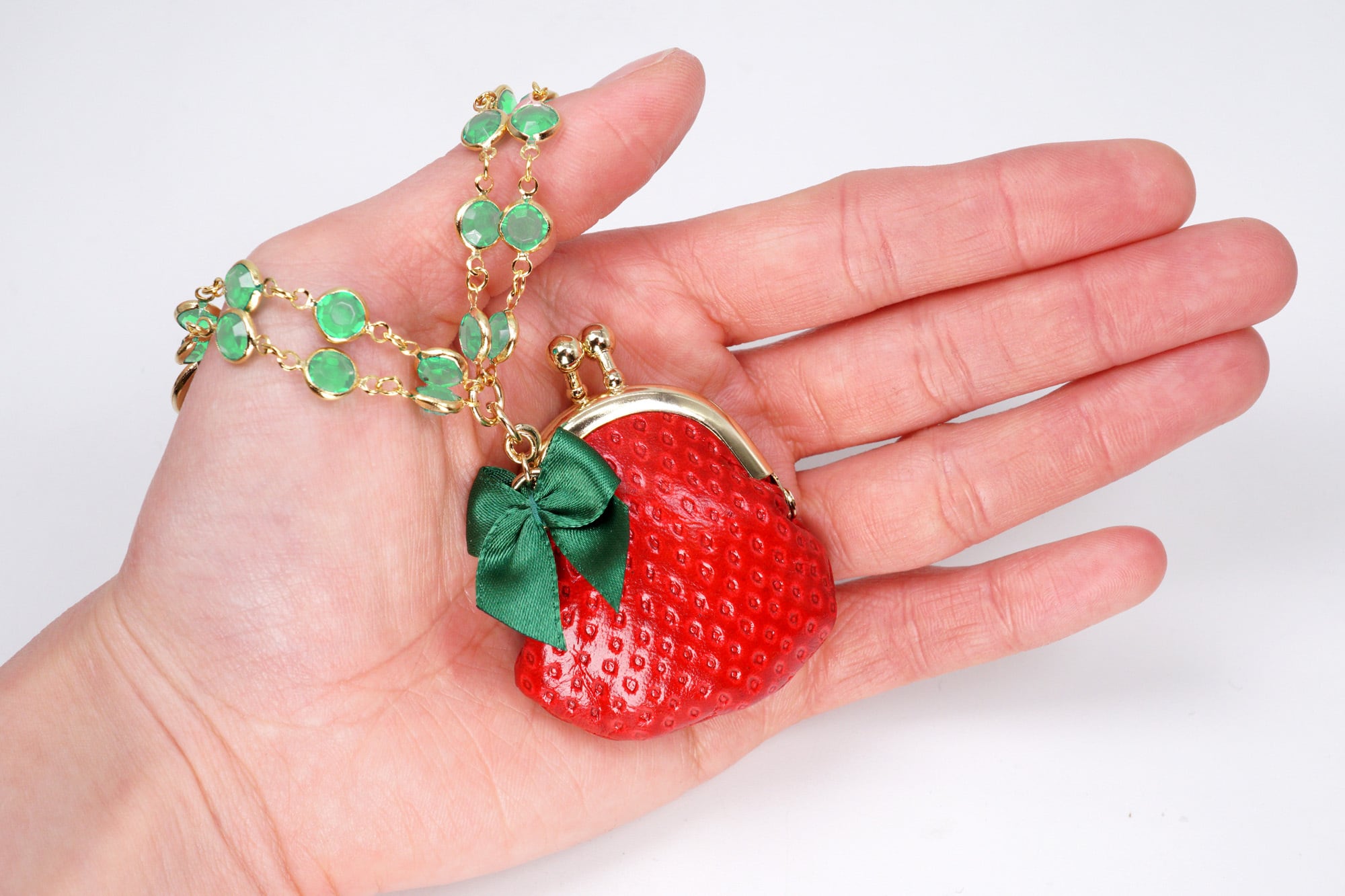 ベビーピンク苺チャーム 革タグ№3 dffe2a6f0c79d80940fe7629924bde