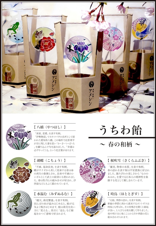 うちわ飴:春の柄