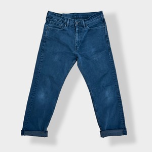 【LEVI'S】505 ブラックジーンズ デニム ジーパン テーパード ジッパーフライ W33 L30 リーバイス 色落ち ストレッチ US古着