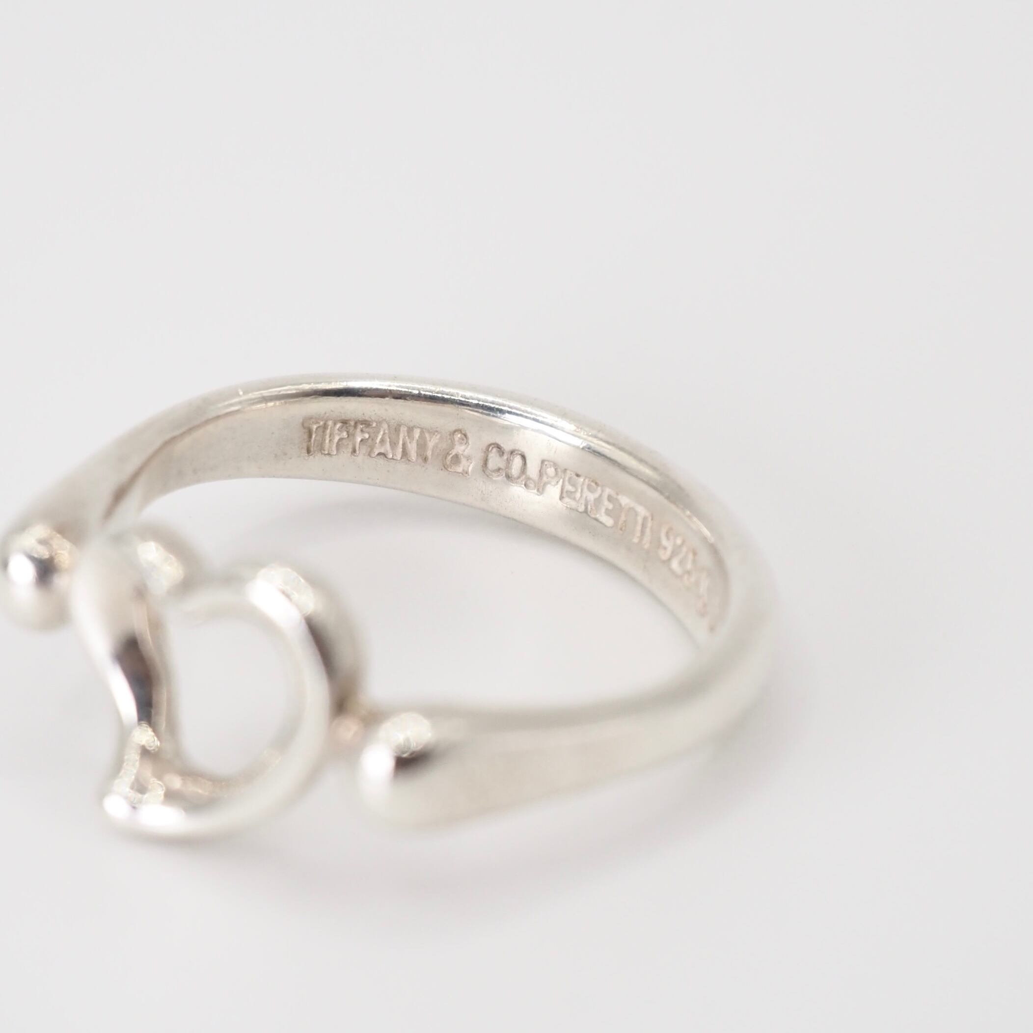 Tiffany&Co. 約7.5号 オープンハート リング シルバー925 ティファニー
