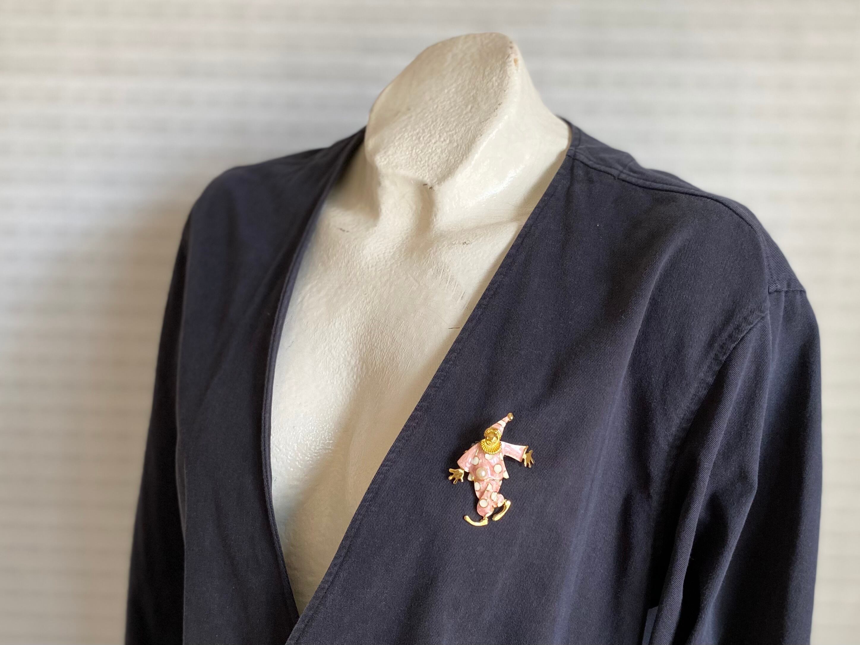 RETRO VINTAGE レトロ古着ピエロデザインブローチ RETRO VINTAGE レトロ古着ピエロデザインブローチ