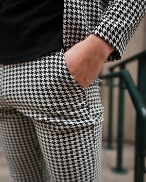 千鳥柄 RELAX SLIM PANTS【BEL24-014】