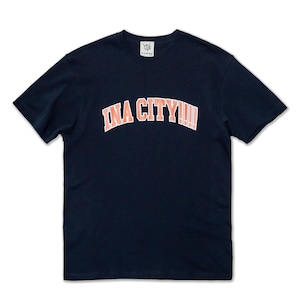 【INACITY APPAREL】伊那CITY!!!!カレッジテイストTシャツ　ディープネイビー