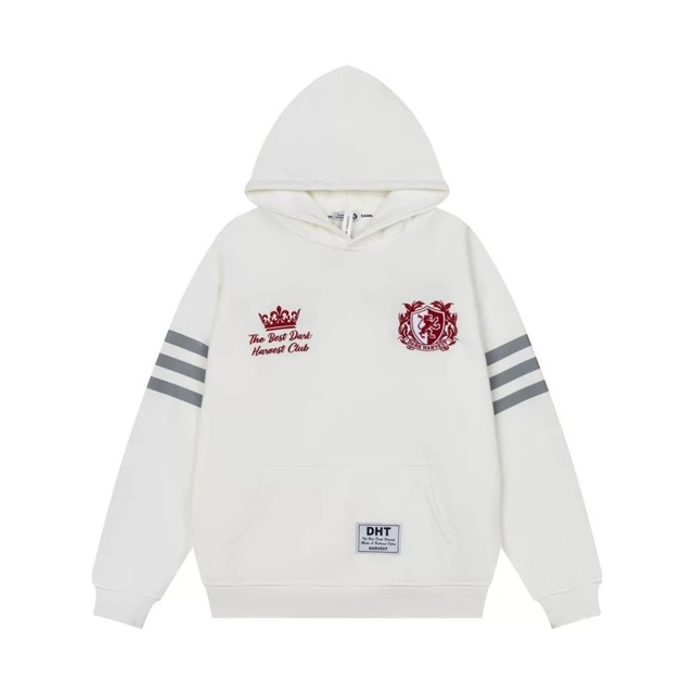 アービーカレッジロゴラインスリーブフーディ 3col R02650