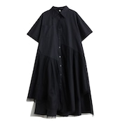 メッシュヘム アシンメントリー シャツワンピース 30005