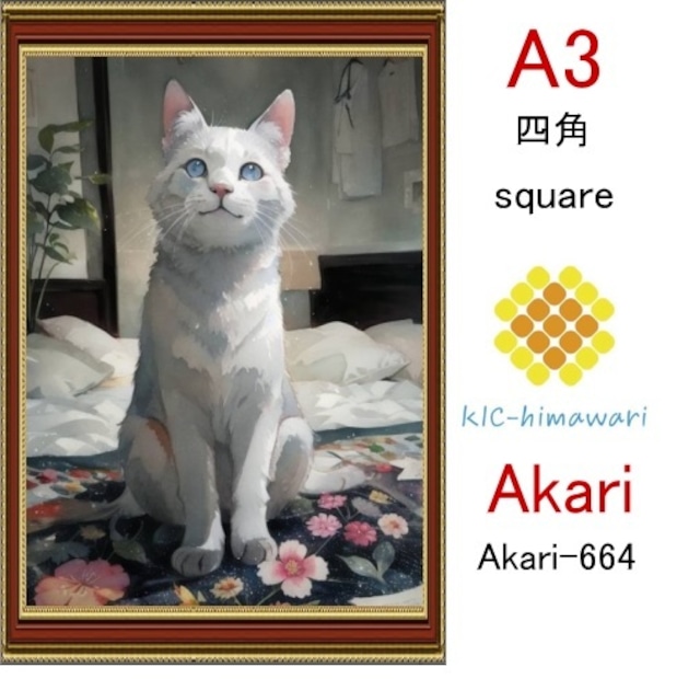 【国内製造】A3サイズ  四角ビーズ【akari-664】ダイヤモンドアート