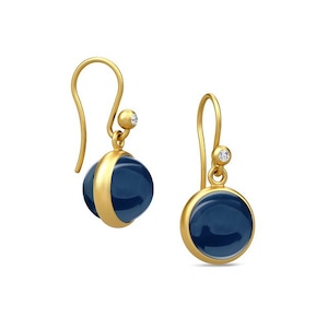 JULIE SANDLAU PRIME EARRING  BLUE SAPPHIRE CRYSTAL