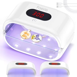 【人気】Faerie UV/LED レジン専用ライト 36W 両面UVライト ネイルライト タイマー設定 レジン ジェルネイル ライト LEDライト アクリル板搭載 マグネット式 レジンクラフト作りに最適 USB式 日本語説明書＆12ヶ月付