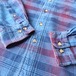 ST JHON'S BAY　セントジョンズベイ オンブレチェックシャツ　ボタンダウン　長袖　ブルー×レッド　メンズ 商品写真11