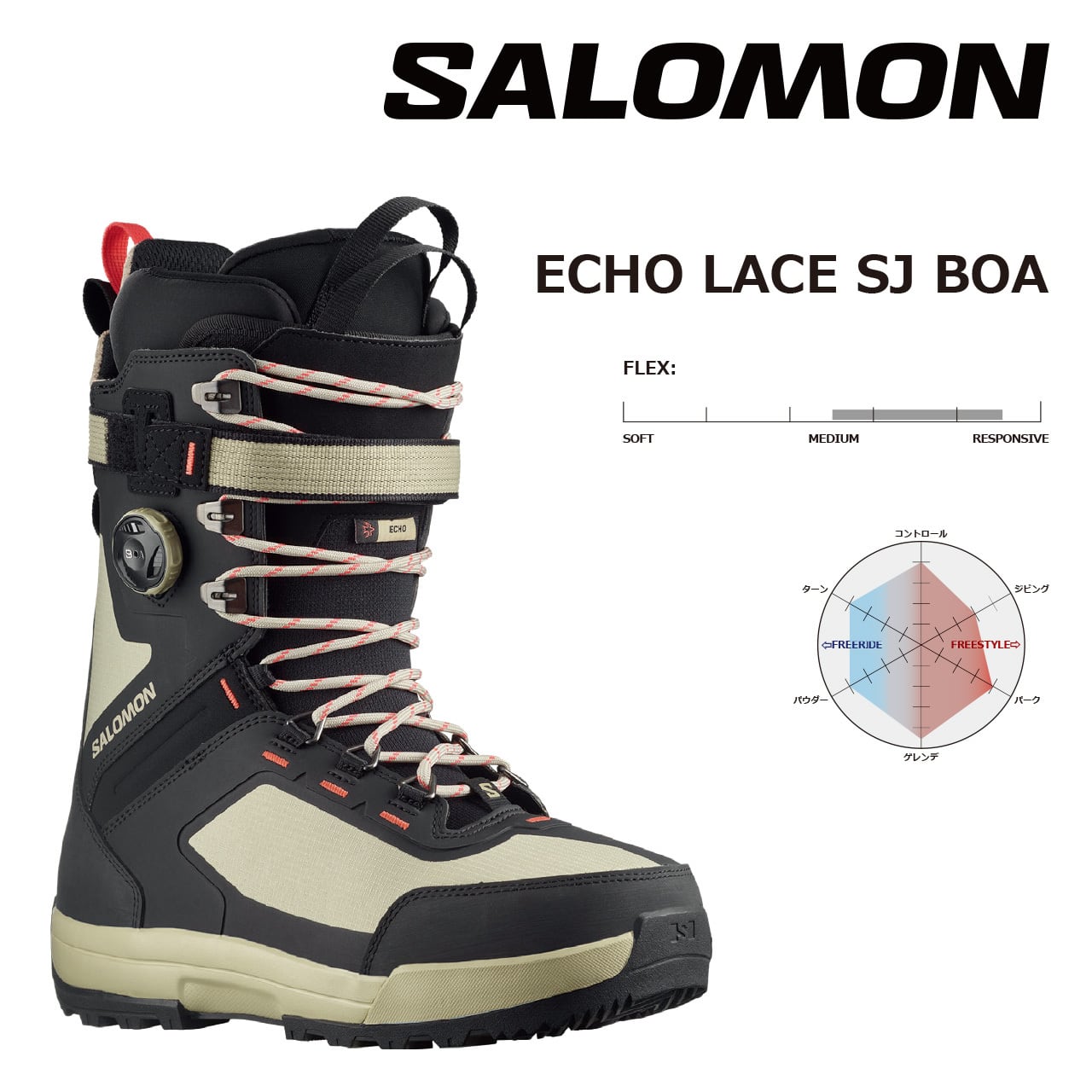 サロモン エコー SALOMON ECHO LACE SJ BOA 22-23