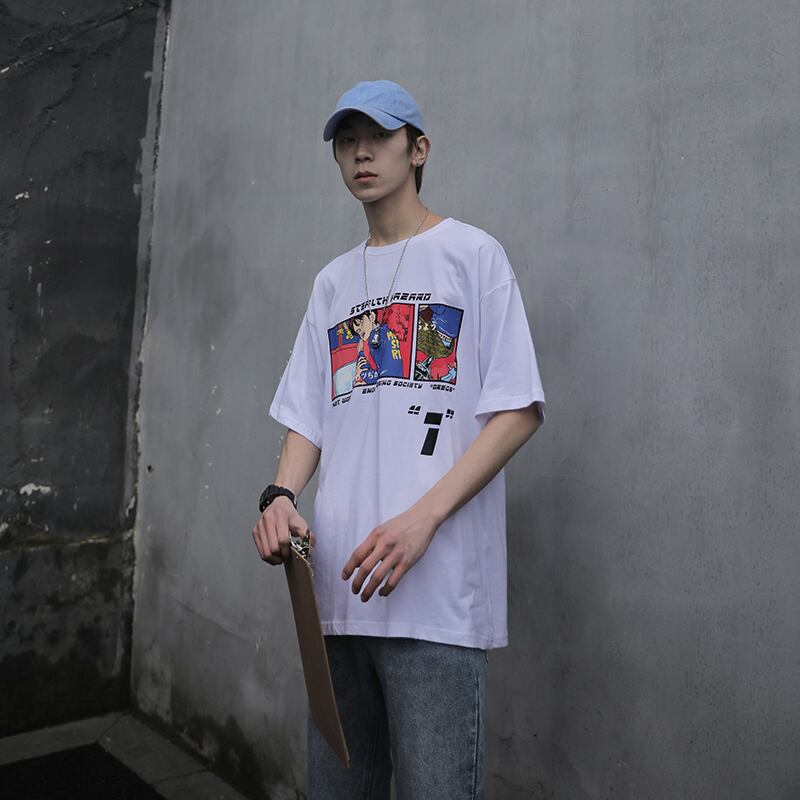 全3色 Tシャツ カットソー プリント カジュアル シンプル