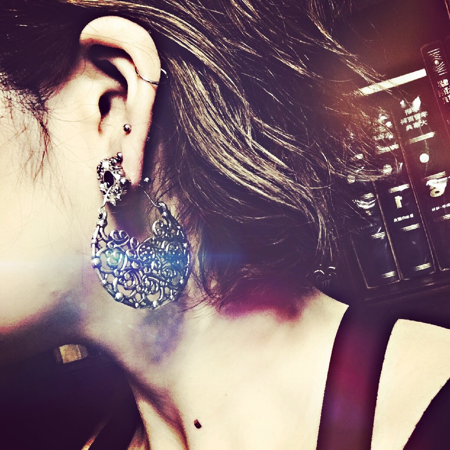 1ペア インカピアス フックピアス フープピアス エスニック アジアン ボヘミアン 