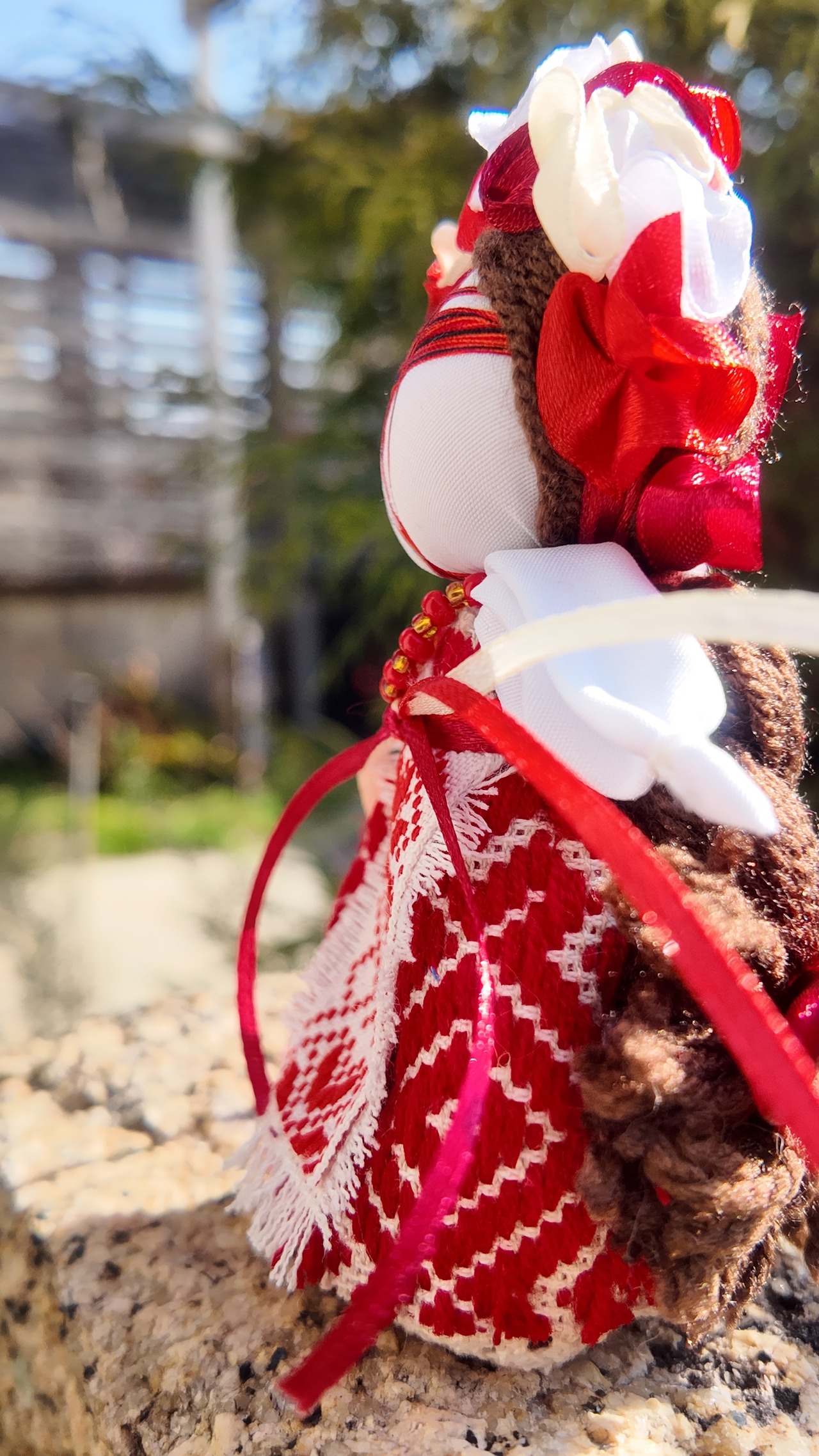 UA.Designer手作りモタンカ 14cm（ウクライナの御守り）スタンド付き - 5