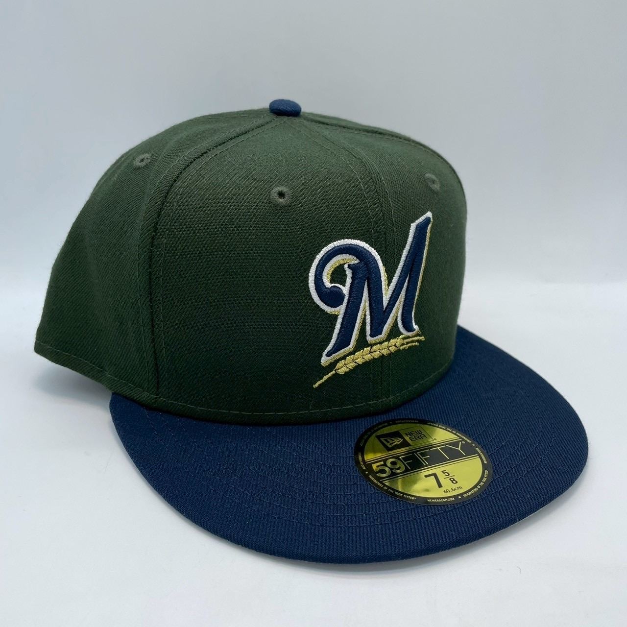 NEW ERA 59FIFTY/5950 ミルウォーキー ブルワーズ Milwaukee Brewers Olive Navy 【海外商品】75/8