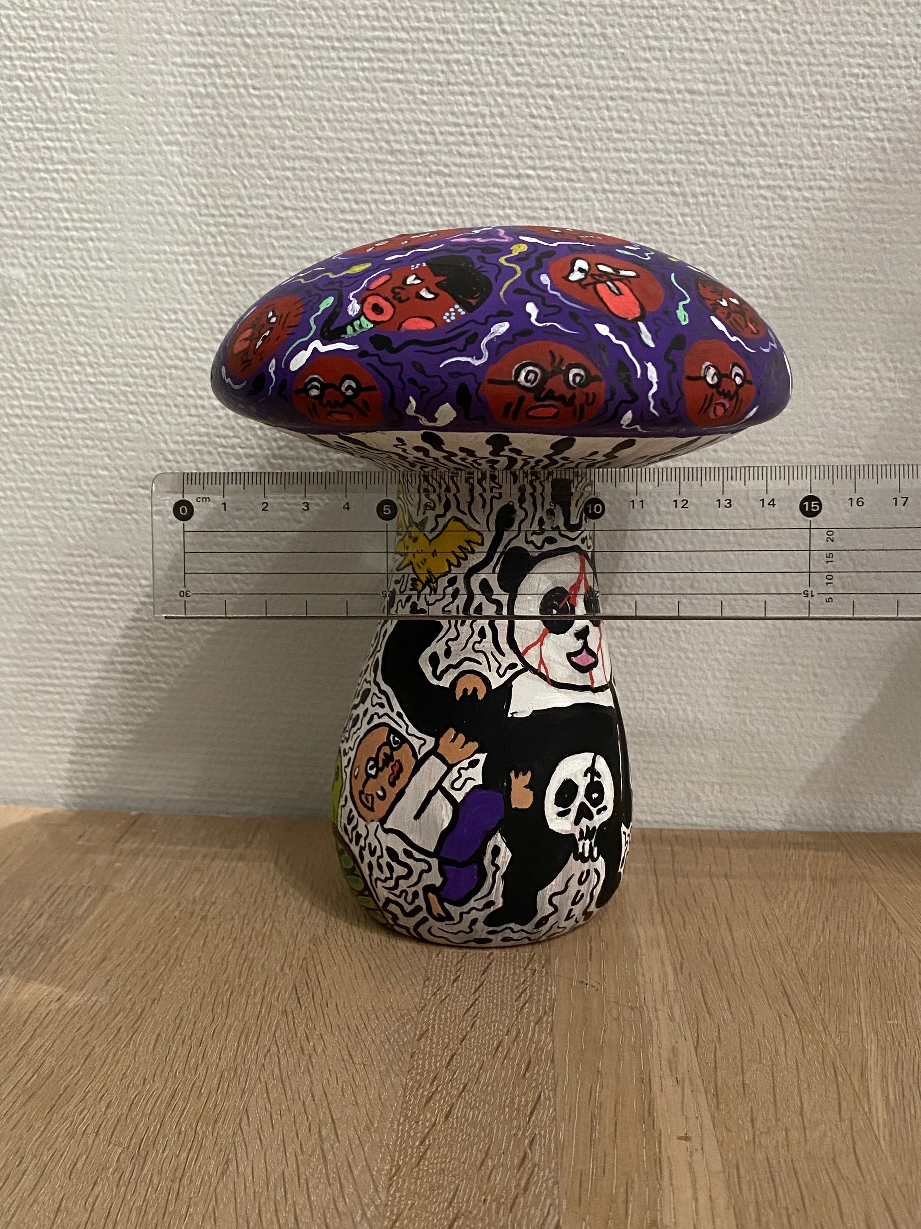 特大サイズ！村田家族精子毒キノコのオブジェ(手描き)血まみれパンダ