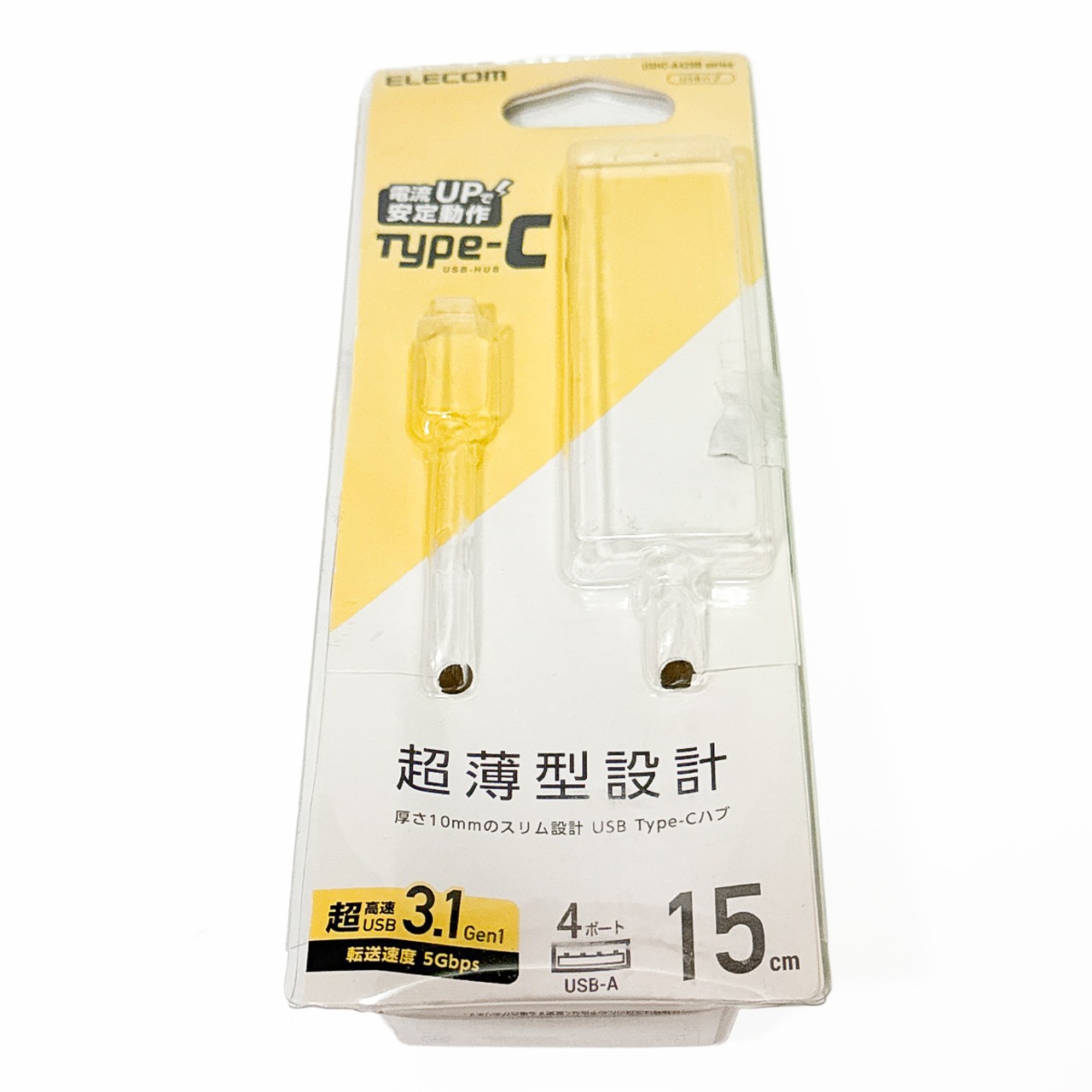 エレコム USB Type-C接続 4ポート USB3.1ハブ U3HC-A429BXWH 超薄型設計 高速データ転送 バスパワー