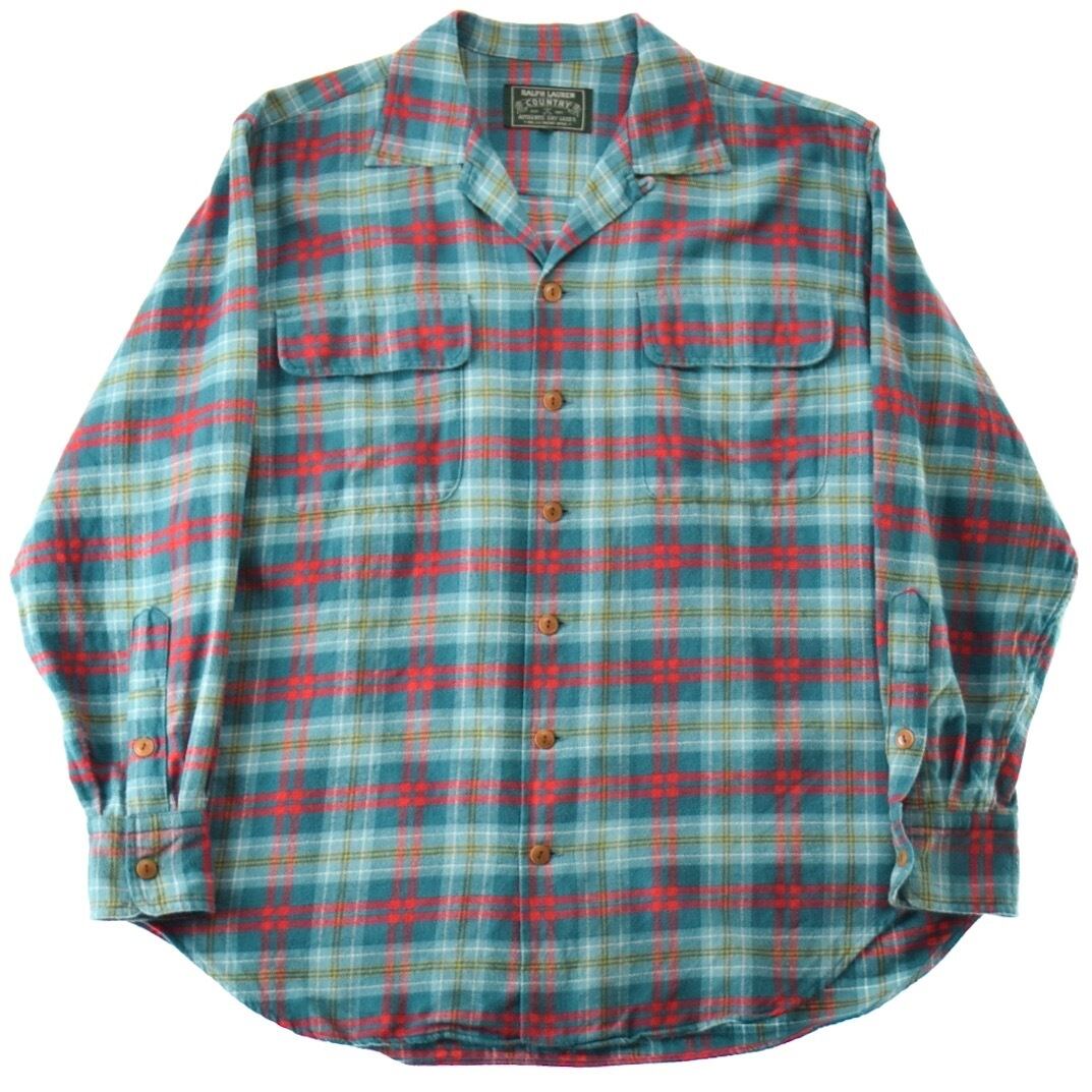 's "POLO COUNTRY RALPH LAUREN" Open Collar Cotton Flannel