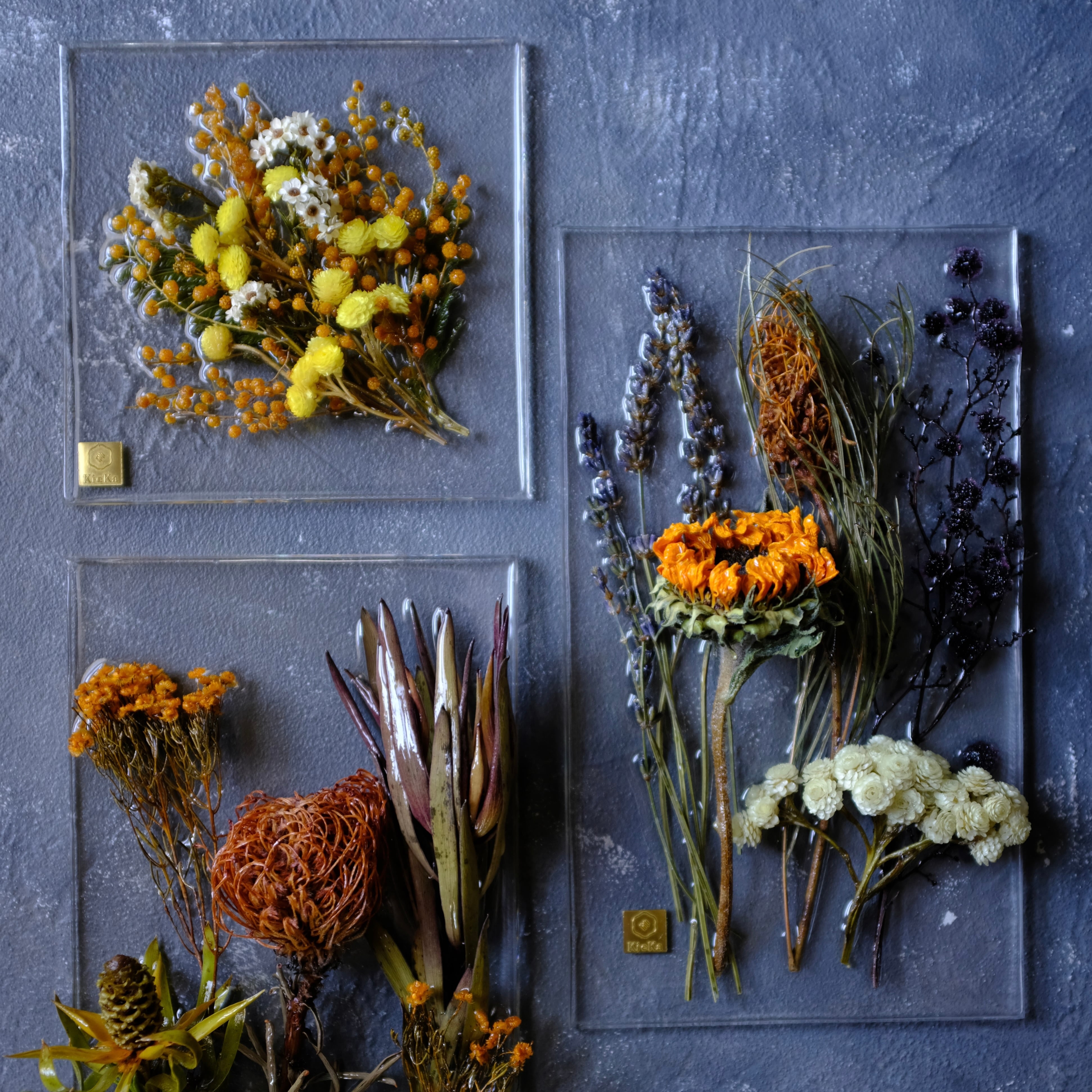 sumika dried flower square ジニアとスターリンジア | KieKa