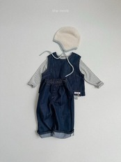 韓国子供服 / minirobe / 26Autumn / ノンペイドデニムベスト / 秋服 *S~XL*