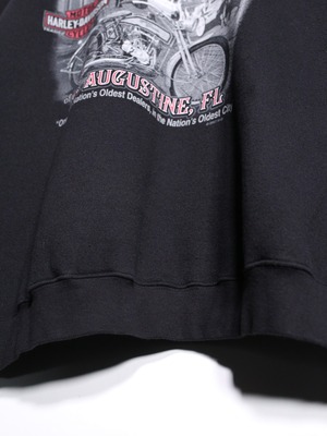 "Harley-Davidson" front and back print sweatshirt