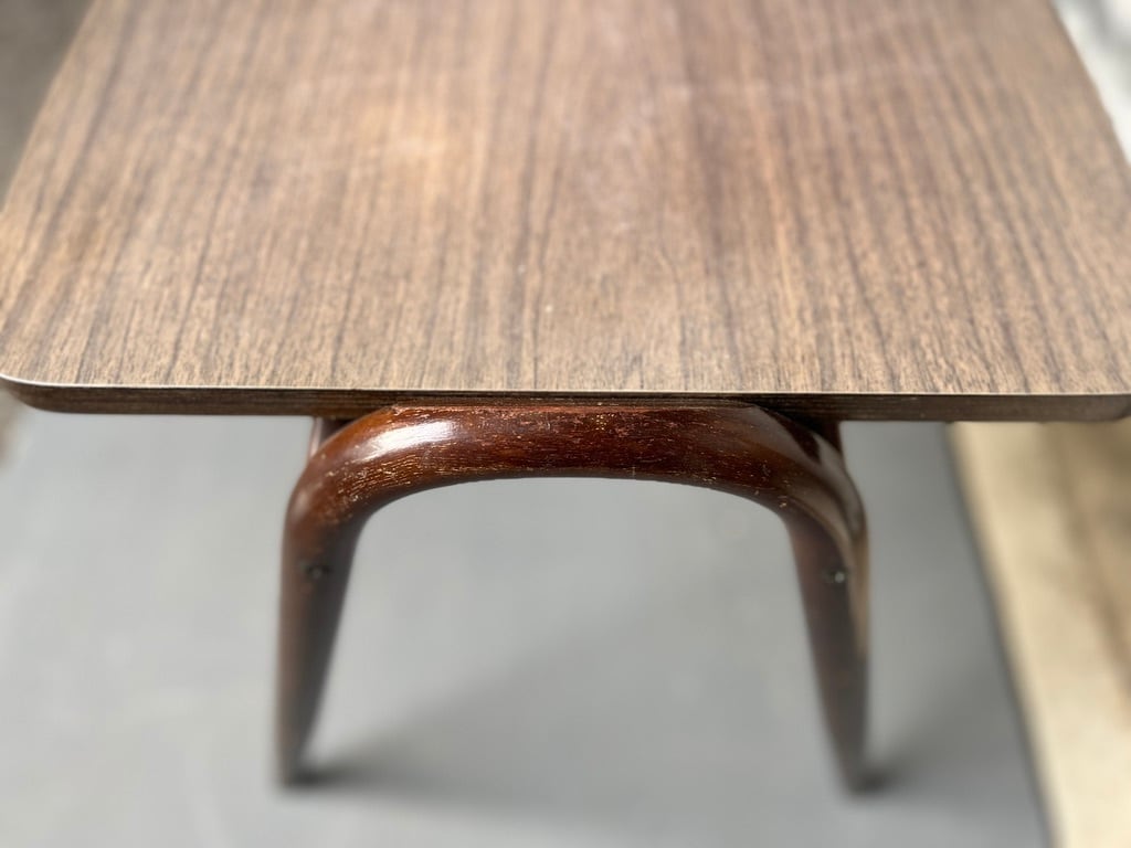 昭和レトロ 飛騨産業 キツツキ サイドテーブル コーヒーテーブル 丸