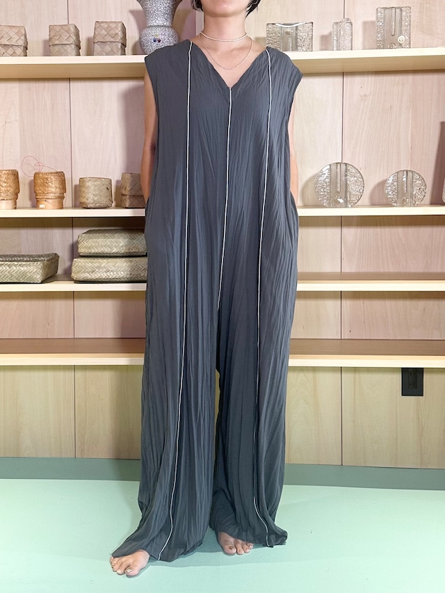 【2026 SUMMER COLLECTION】SPUN CRINKLE SALOPETTE / CHACOAL