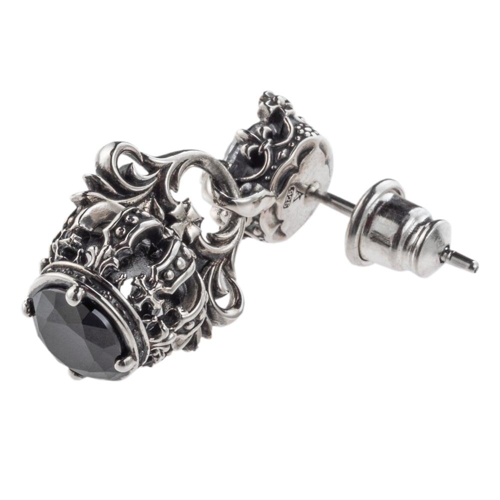 ノーブルクラウンピアス 片耳用 AKE0109 Noble crown earring シルバー