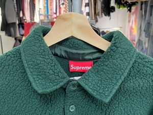 Supreme POLARTEC LS POLO FLEECE JACKET DARK GREEN XL 23873 | BRAND 