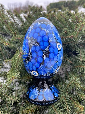 プィサンカ・スタンド付き（イースター・エッグ）16 cm（ホロベッツ作）