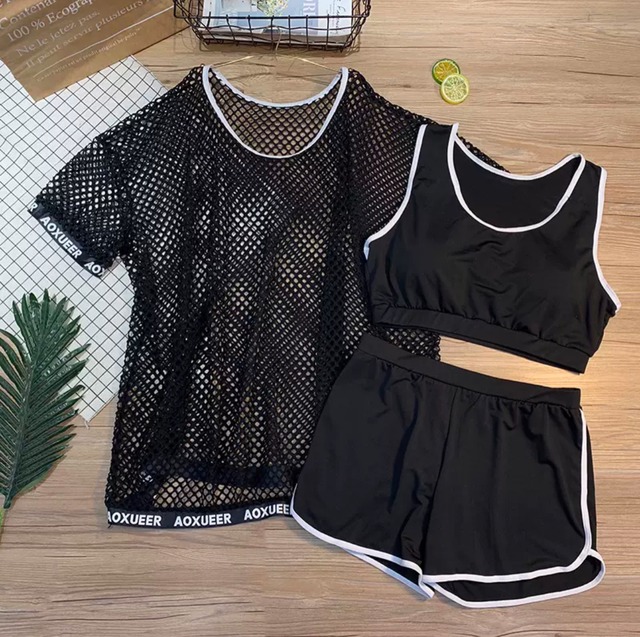 3点セット トレンド 体型カバー 日焼け防止 6116 水着 スイムウェア タンキニ 大きいサイズ ラッシュガード ショートパンツ 短パン ボーイレッグ 半袖 透け感 シースルー 紫外線対策 メッシュ セット スリーピース 大人可愛い きれいめ シンプル カジュアル 大人 おしゃれ お洒落 クール スタイリッシュ かっこいい メンズライク 無地 ペア ペアコーデ ペアルック お揃い 夏 海 ビーチ プール 韓国 オルチャン コーデ 定番 2XL 3XL 大きいサイズ 大きめ ぽっちゃり 送料無料