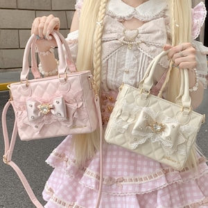 ゆめかわ♡全3カラー フリルリボン2wayバッグ bag53 ゆめかわ♡全3カラー フリルリボン2wayバッグ bag53