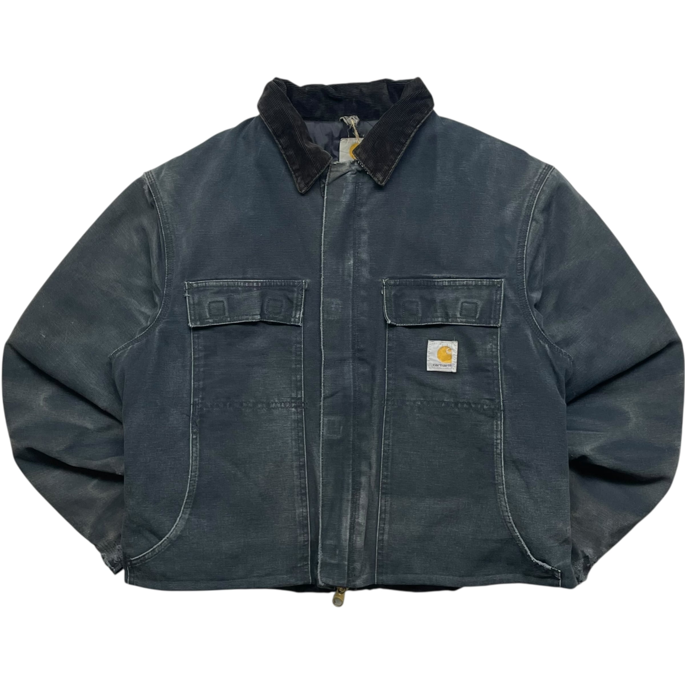 《42》 Carhartt カーハート トラディショナルジャケット ワークジャケット 短丈リメイク ブラック no.9396