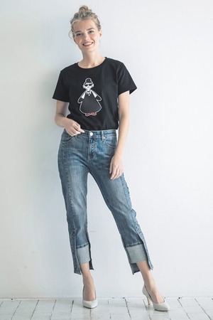 INDIMARK インディマーク ジーンズ サイドベンツ デニム ブリーチ WJ086