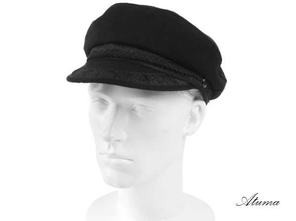 新品USA製ニューヨークハットCanvas Greekフィッシャーマン黒 L Canvas