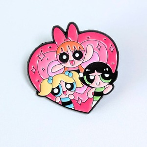 送料無料！ ★ピンズ PINS★ピンバッジ 【 The Powerpuff Girls ( パワーパフガールズ ) 】ハート〚アメリカン雑貨 アメトイ〛