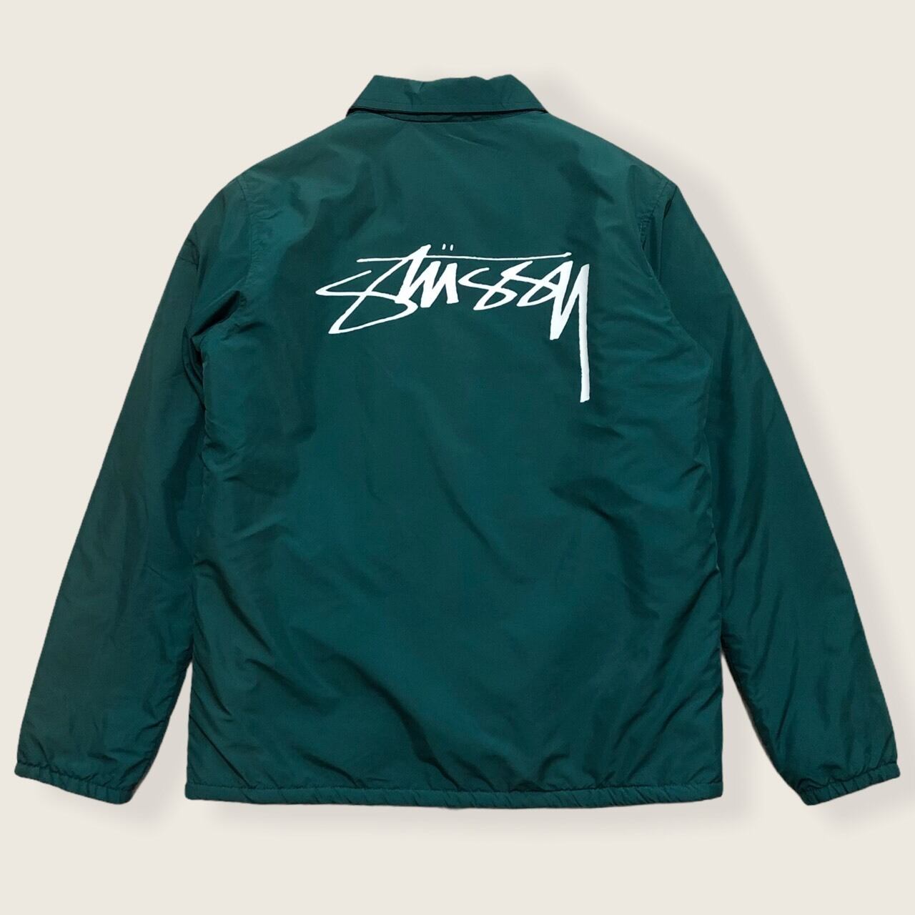 即完売品！ stussy×Champion コラボ 内ボア ナイロンジャケット グリーン | 古着Monster.com powered by BASE