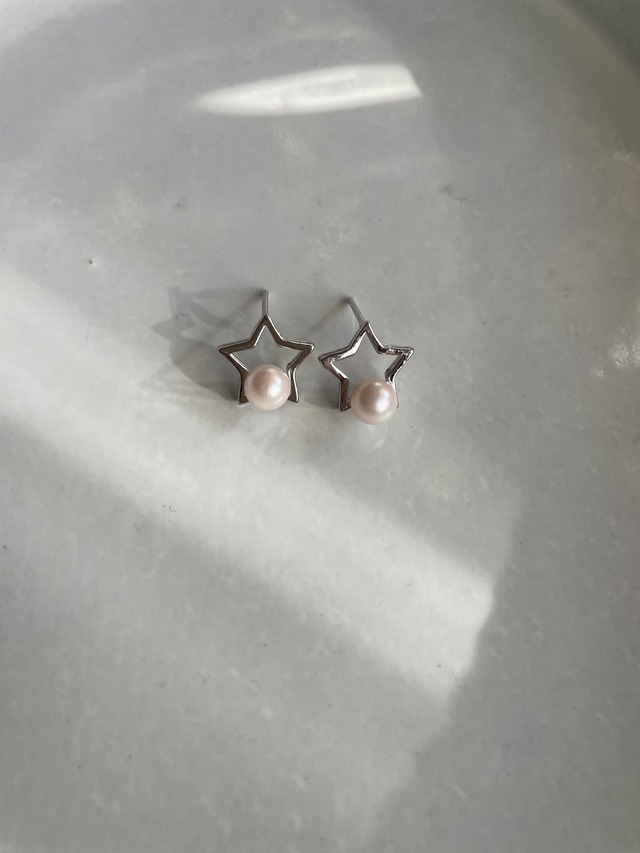 SALE！star akoya pearl pierce set