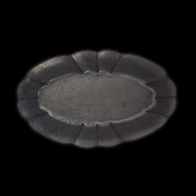 マルヤマウェア maruyama wear 輪花オーバル深皿 19cm ブロンズ