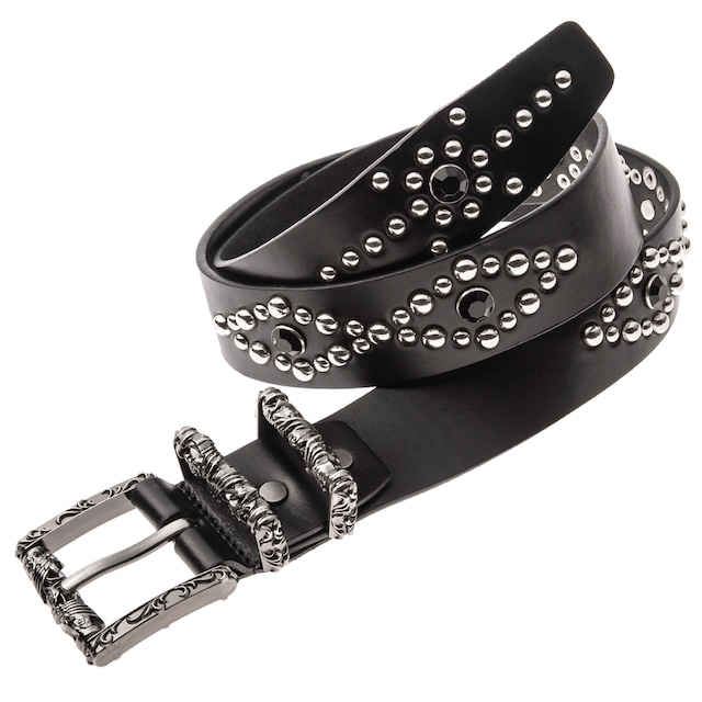 【ベルト売り上げランキング4位】トリプルシリンダースタッズベルト　ACBT0012　Triple cylinder studded belt　Jewelry Brand