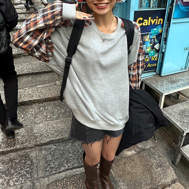 Check docking sweat top S1705