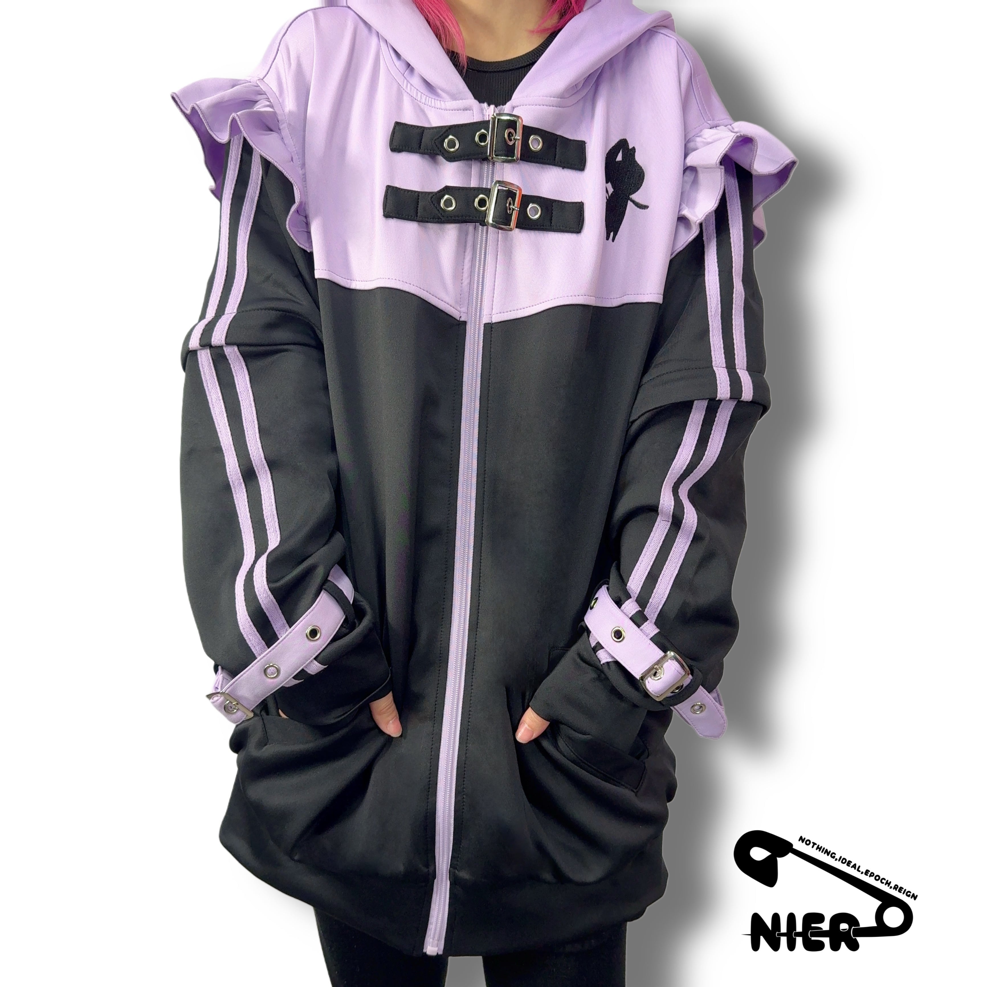 バレンタインプレゼント》うさ耳付きSIDE LINE 3WAY ZIP OUTER