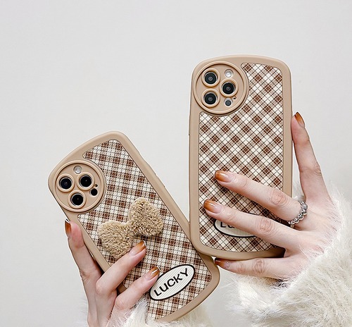 【可愛さ満点!】iPhoneケース XS 11 12Pro 13ProMaxカバー 人気 リボン付き スマホケース・アイフォンカバー 韓国女子愛用 お洒落