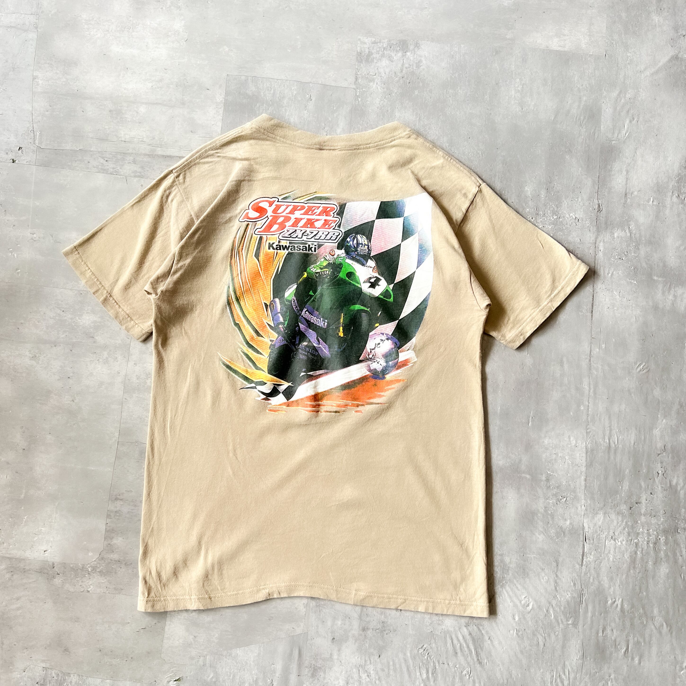 90s KAWASAKI カワサキ ビンテージ Tシャツ 国産旧車族車XLサイズ